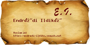 Endrédi Ildikó névjegykártya